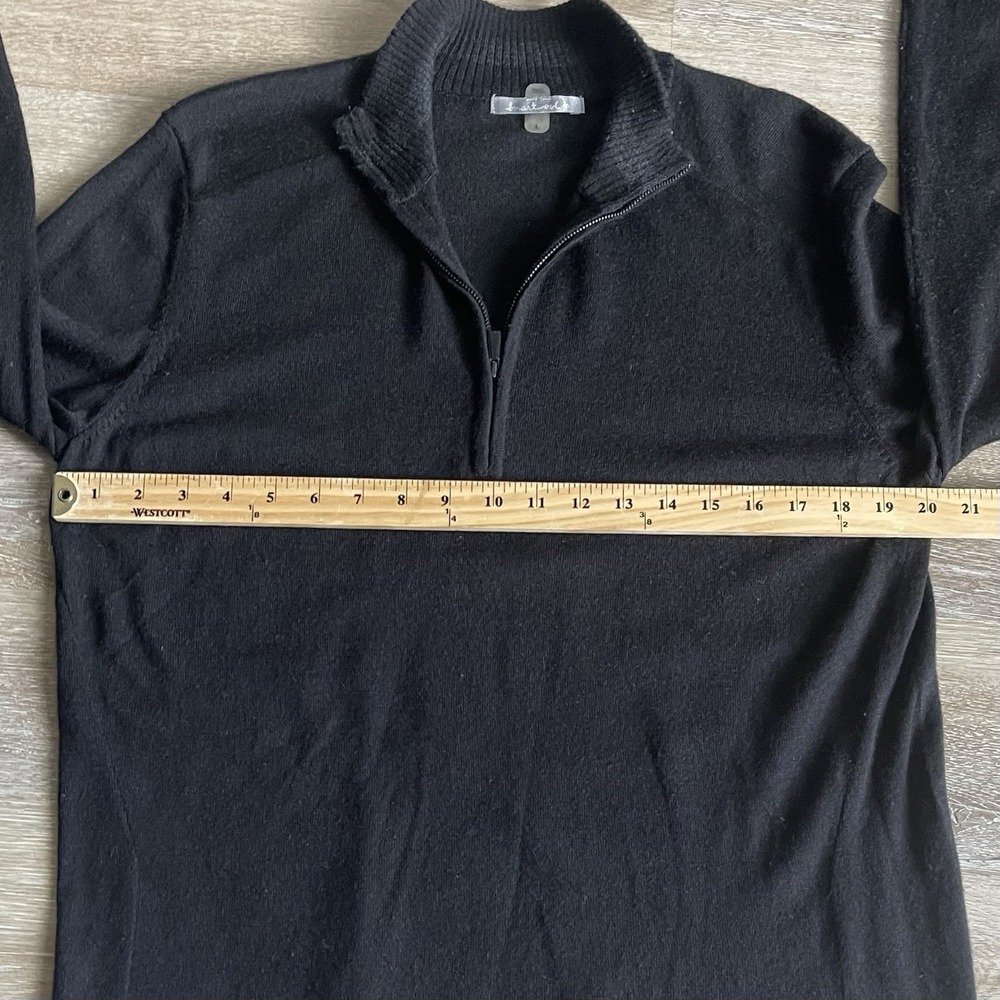 Smartwool Mens 1/4 Zip Merino Wool Sweater Large Pullover Collar - Picture 2 of 10